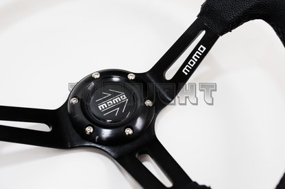 MOMO MOD 08 Style 350mm Faux Leather Steering Wheel