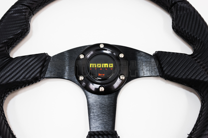 MOMO Race Series Style Carbon Fiber Pattern Steering Wheel