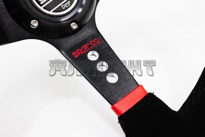 SPARCO L777 Style 350mm Black Alcantara Suede Steering Wheel
