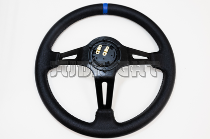 MOMO MOD 08 Style 350mm Faux Leather Steering Wheel