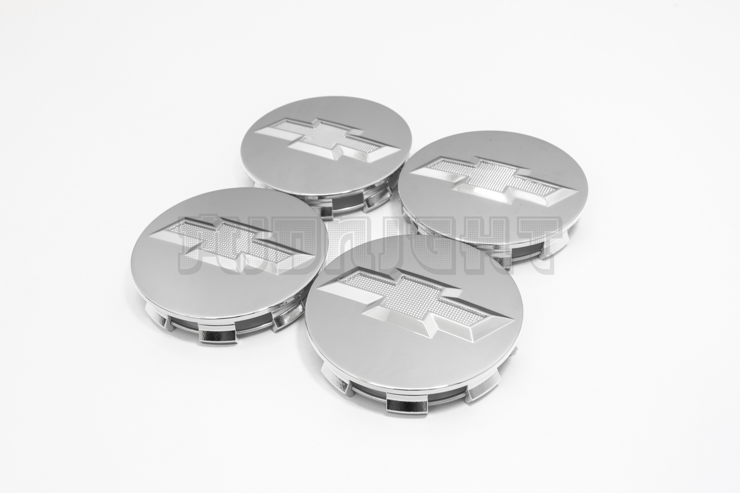 Set Of Four Chevrolet Silver Center Hub Caps