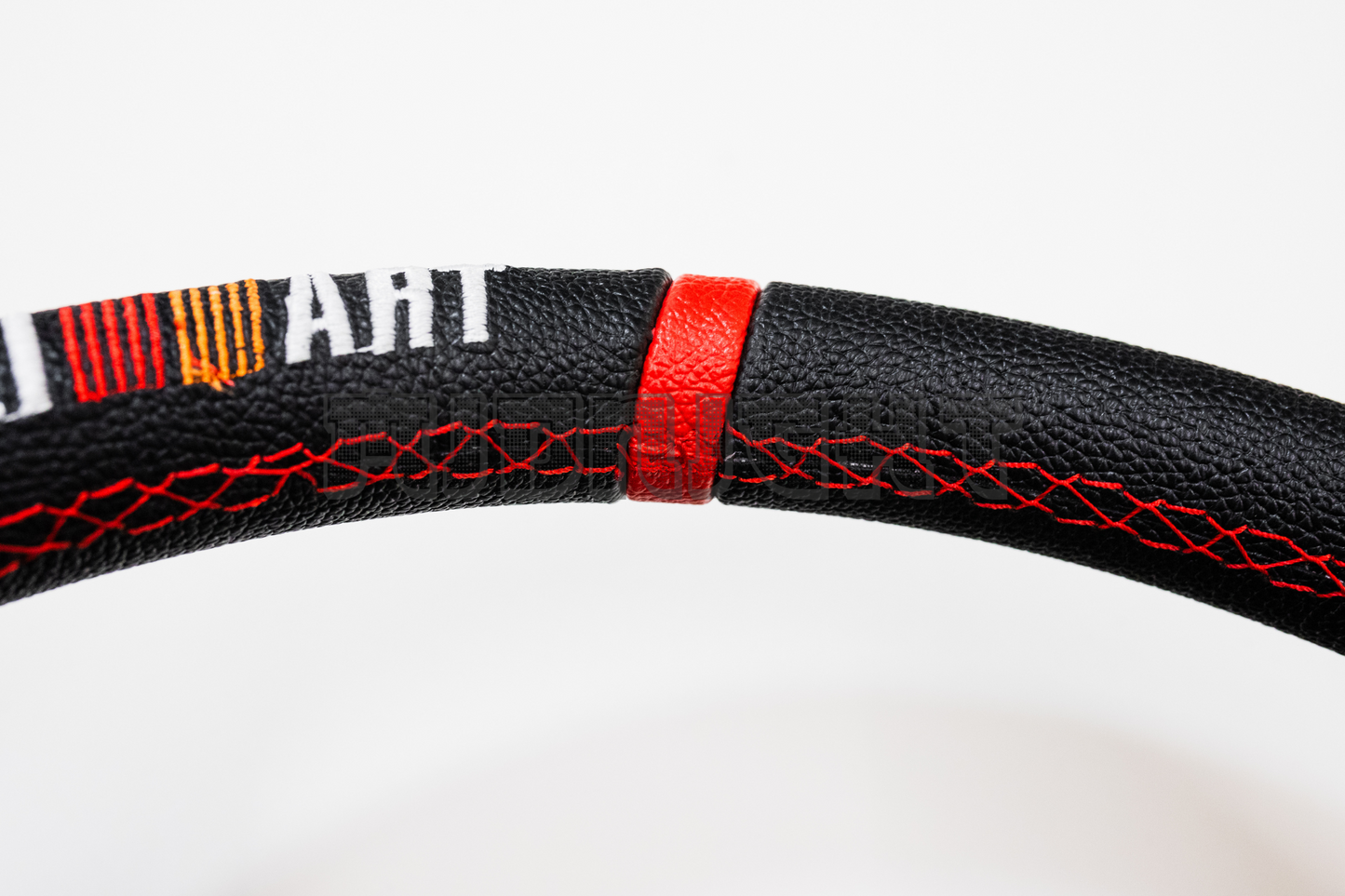RalliArt Style Faux Leather Steering Wheel