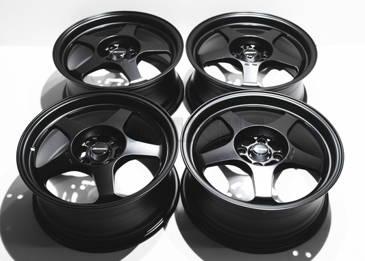 16" Matte Black Spoon Sports SW388 Style Wheels (4x100) Square Set