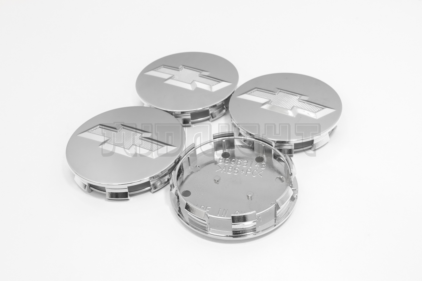 Set Of Four Chevrolet Silver Center Hub Caps