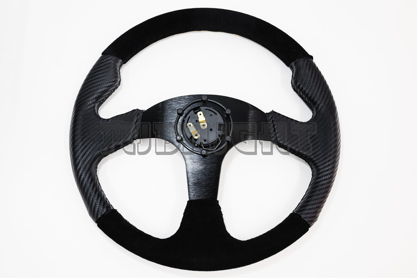 MOMO JET Style 350mm Carbon Fiber Alcantara Suede Steering Wheel