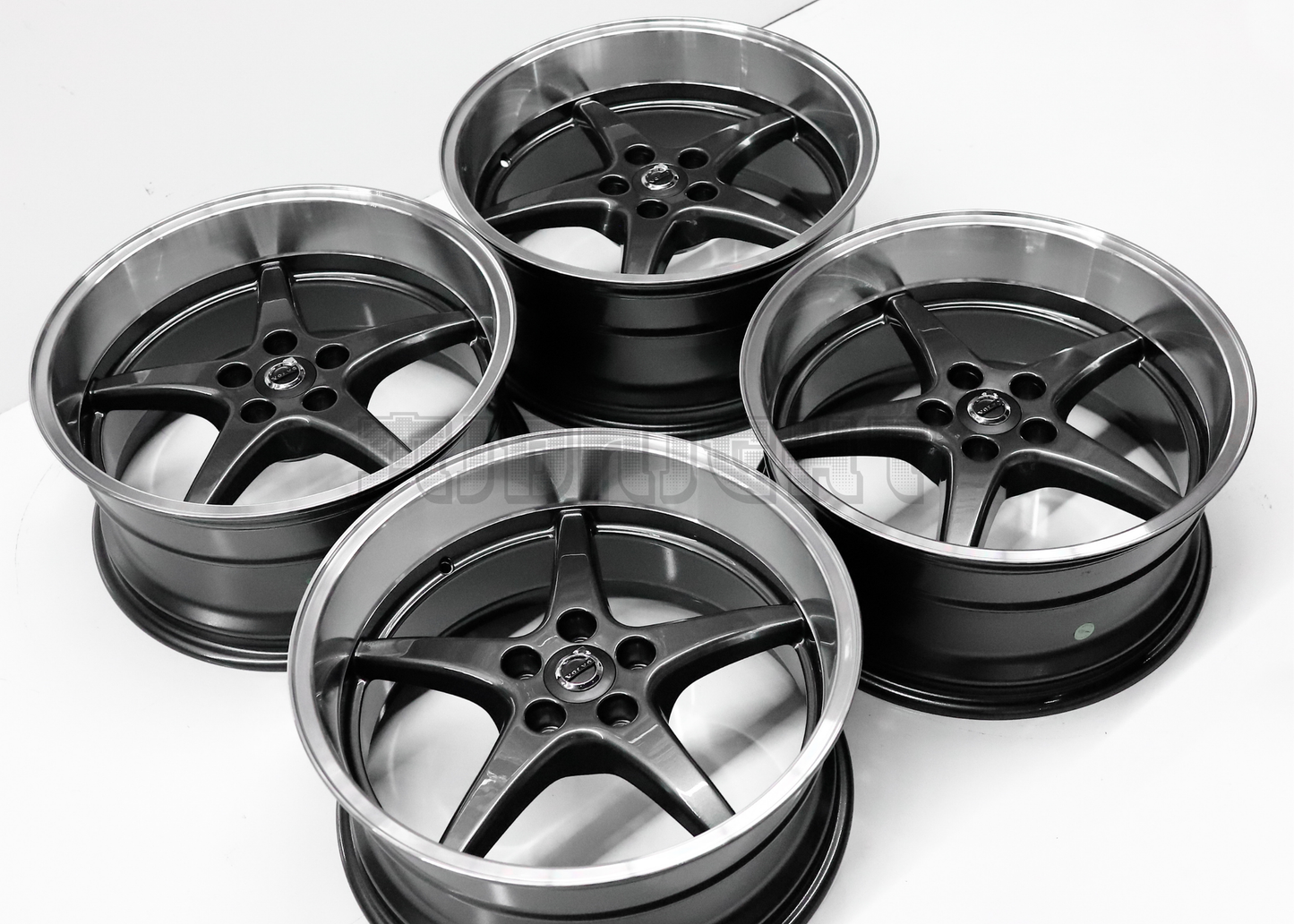 Gunmetal Machined Lip Wheels For Volvo Squared Set