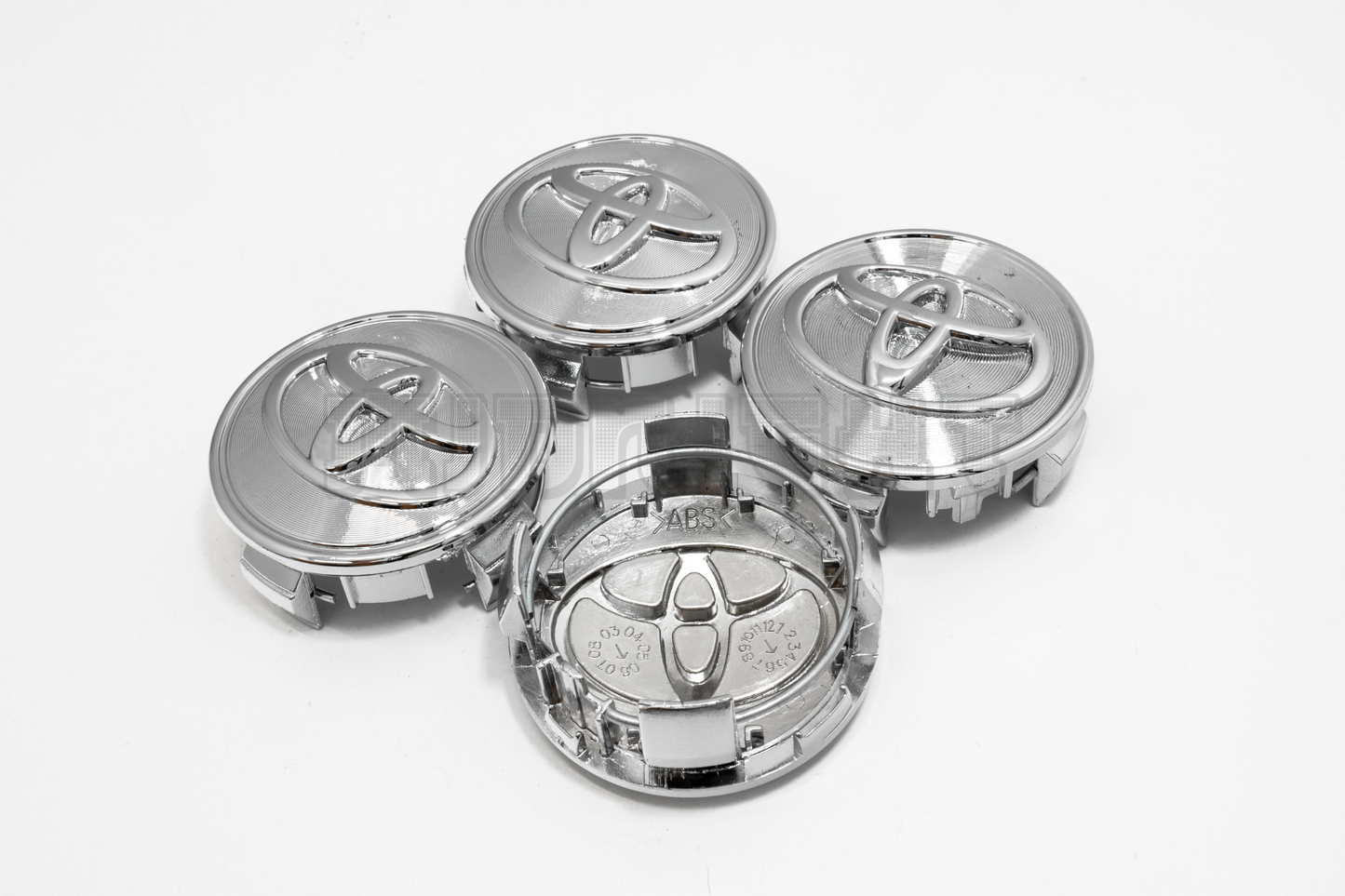 Set Of Four Toyota Silver Wheel Center Hub Caps