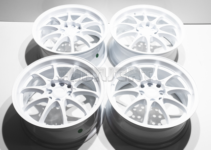 16" White Rays Volk Racing CE28 Style Wheels (4x100) (4x114.3) Square Set