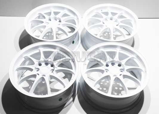 16" White Rays Volk Racing CE28 Style Wheels (4x100) (4x114.3) Square Set