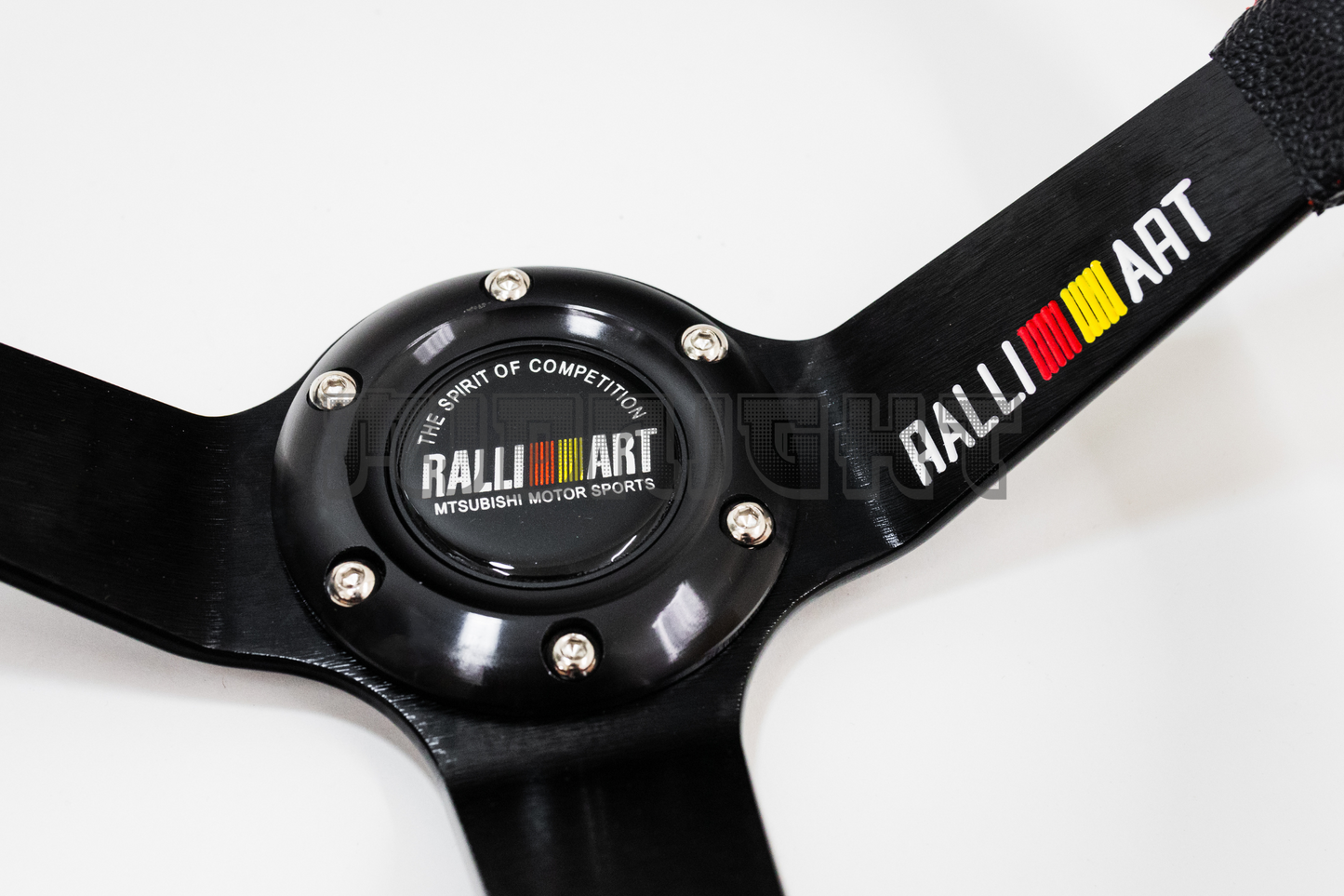 RalliArt Style Faux Leather Steering Wheel
