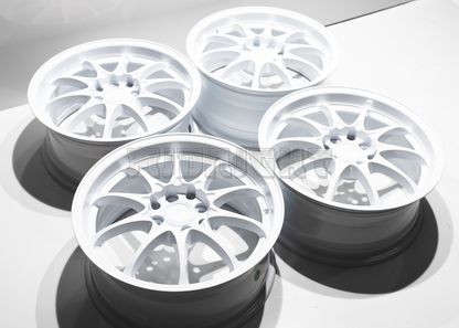 16" White Rays Volk Racing CE28 Style Wheels (4x100) (4x114.3) Square Set