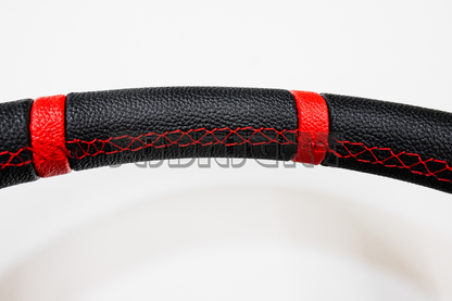 RalliArt Style Faux Leather Steering Wheel