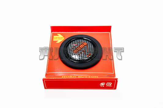 MOMO Carbon Red Horn Button