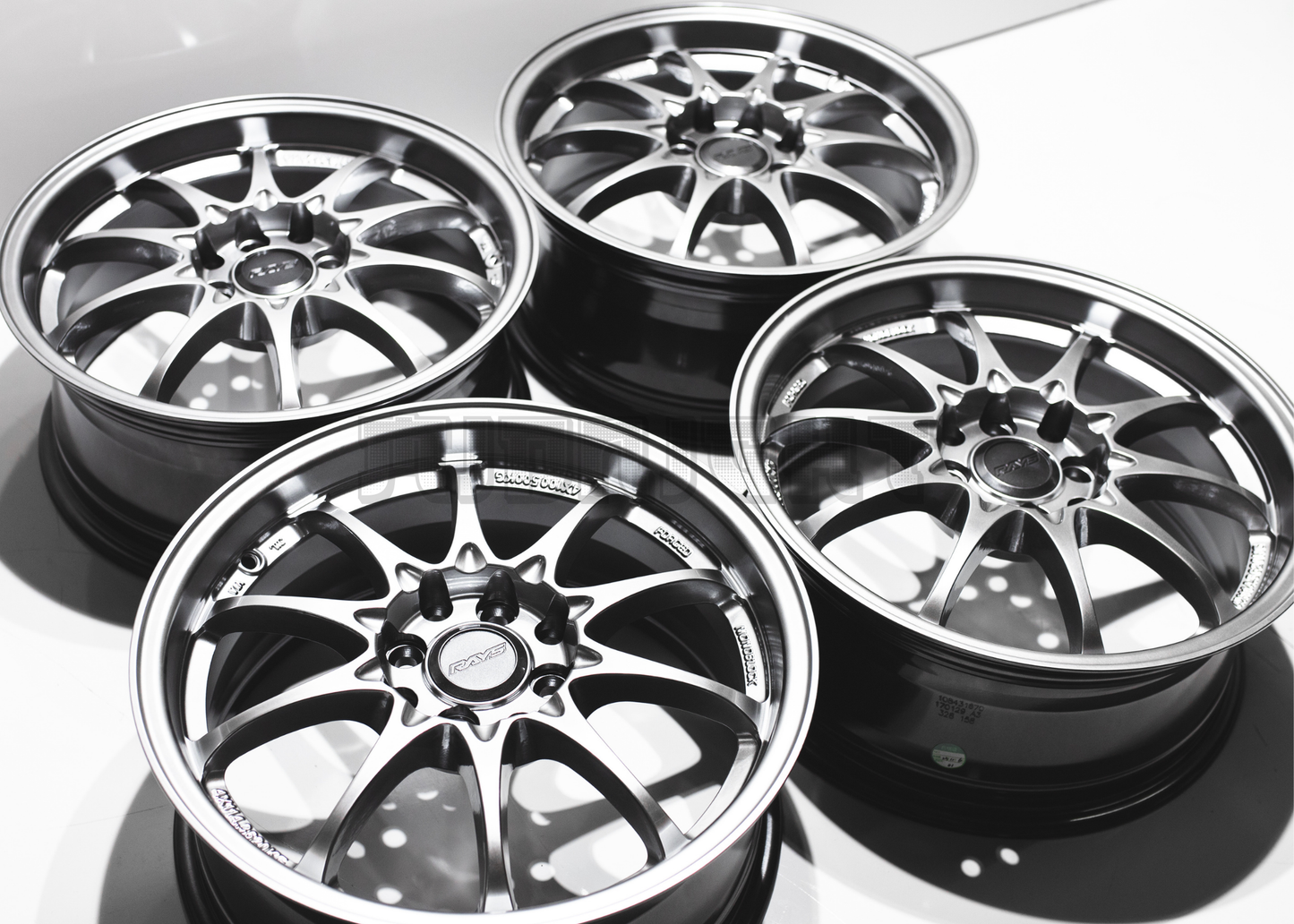 16" Gunmetal Gray Rays Volk Racing CE28 Style Wheels (4x100) (4x114.3) Square Set