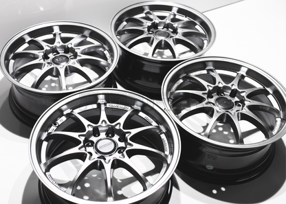 16" Gunmetal Gray Rays Volk Racing CE28 Style Wheels (4x100) (4x114.3) Square Set
