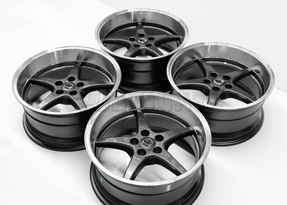 Gunmetal Machined Lip Wheels For Volvo Squared Set