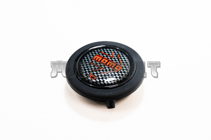 MOMO Carbon Red Horn Button