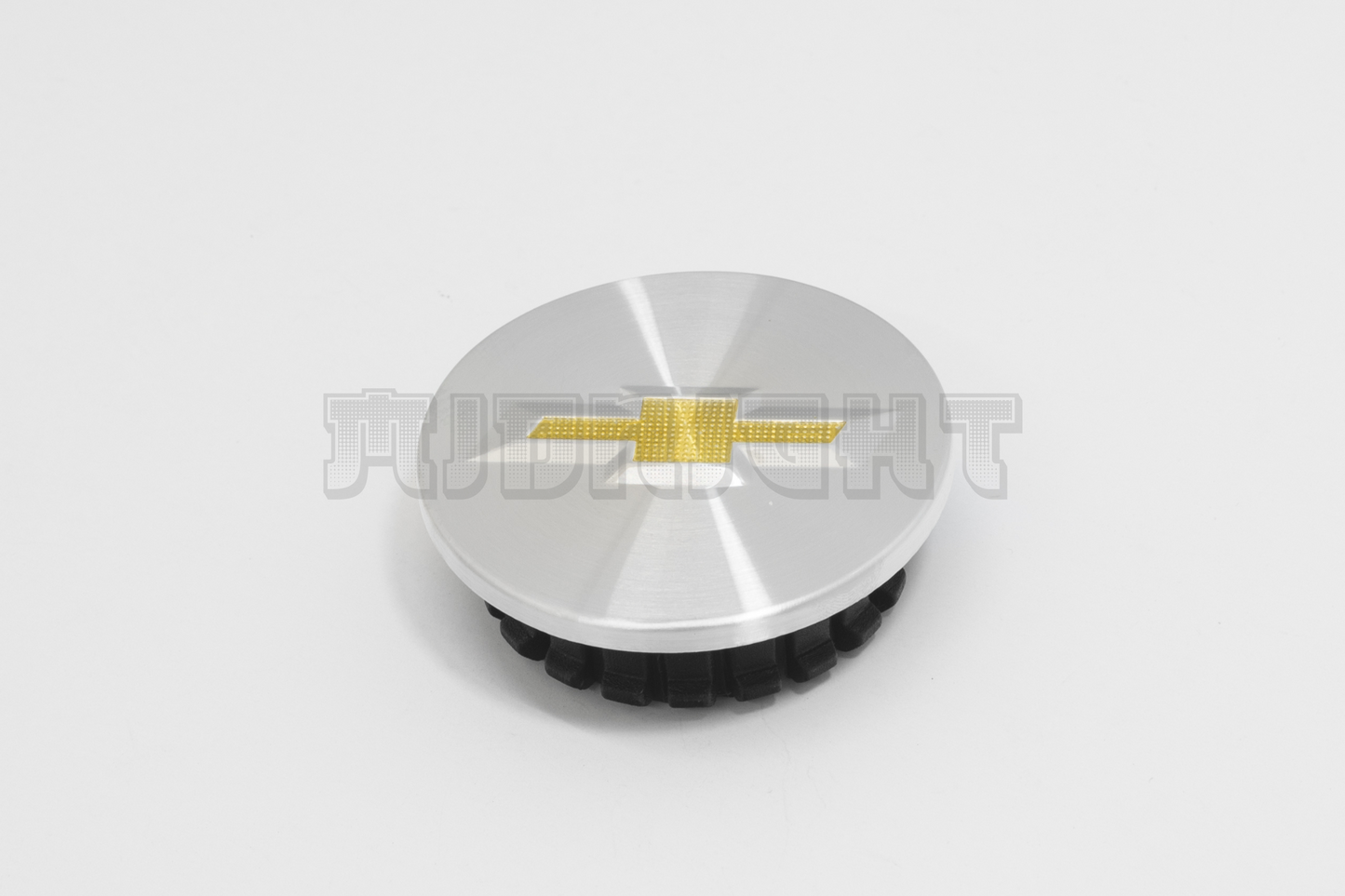 Set Of Four Chevrolet Silver & Yellow Center Hub Caps