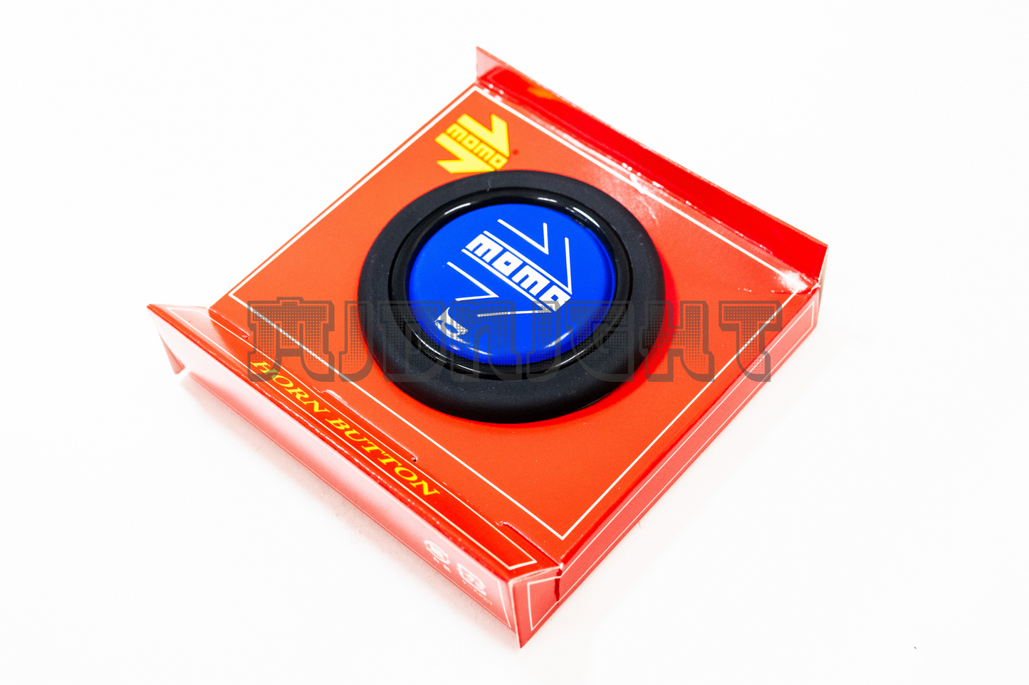 MOMO Blue Horn Button