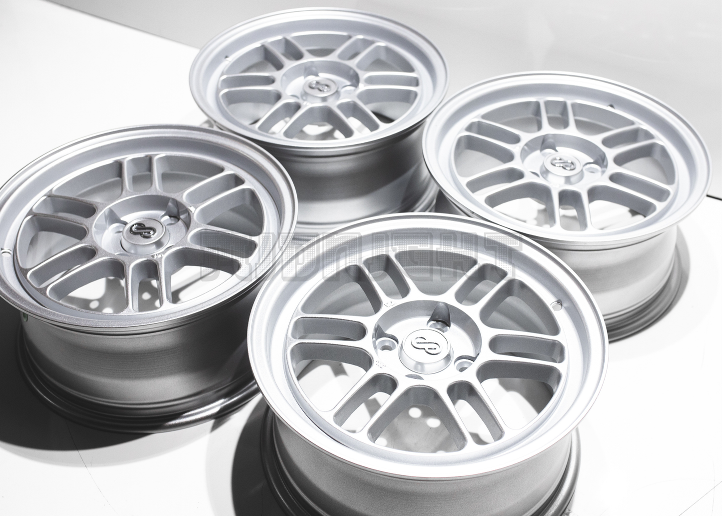 15" Silver Enkei RPF1 Style Wheels (4x100) Square Set