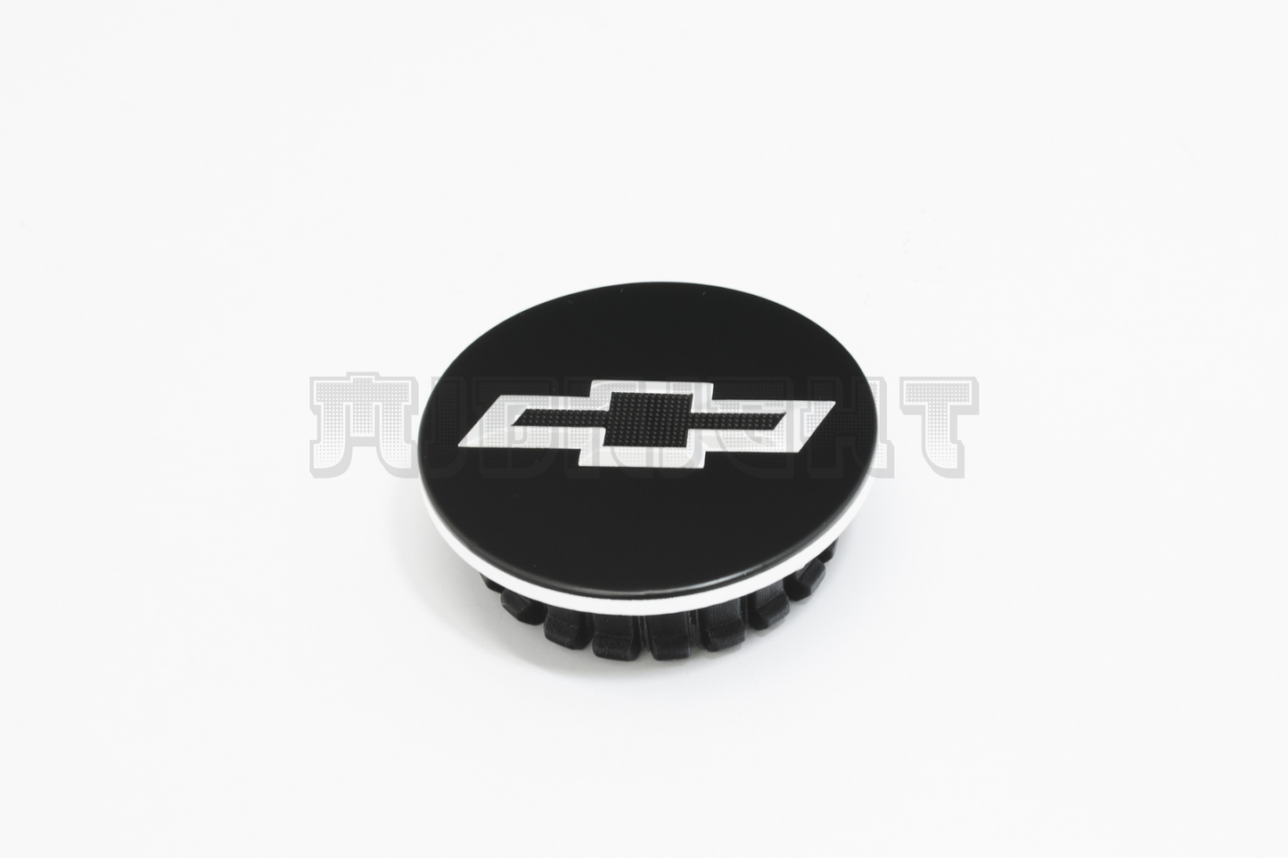 Set Of Four Chevrolet Black & White Center Hub Caps