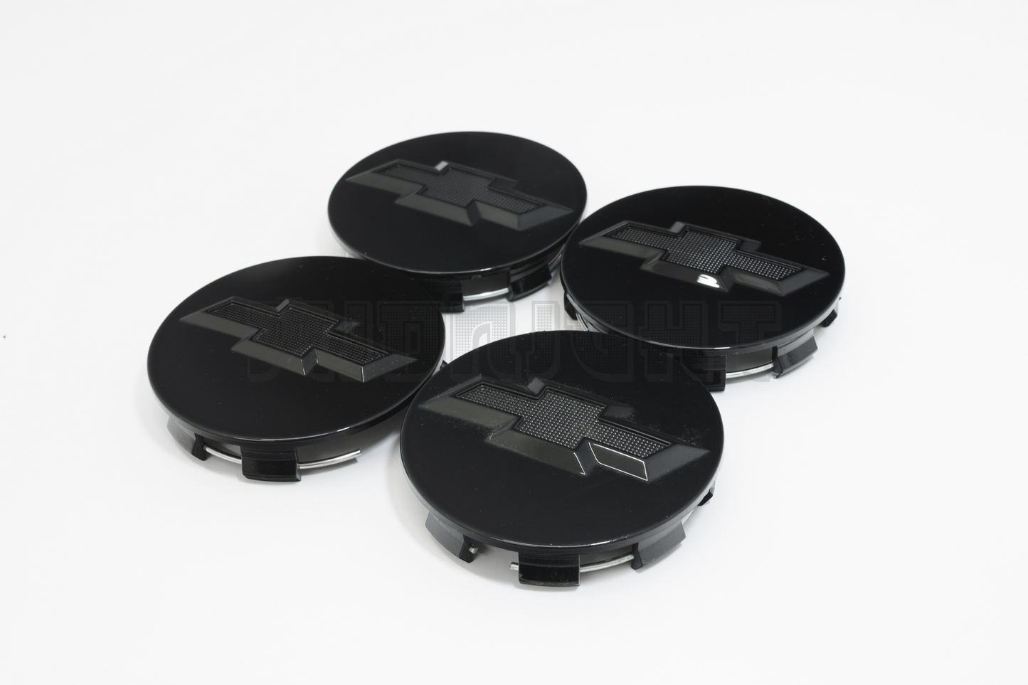 Set Of Four Chevrolet Gloss Black Center Hub Caps