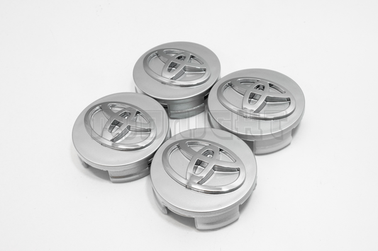 Set Of Four Toyota Matte Silver Wheel Center Hub Caps