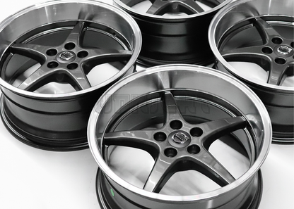 Gunmetal Machined Lip Wheels For Volvo Squared Set