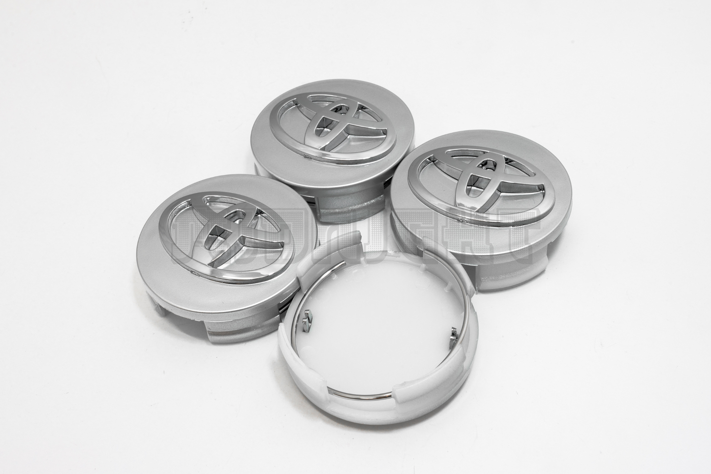 Set Of Four Toyota Matte Silver Wheel Center Hub Caps