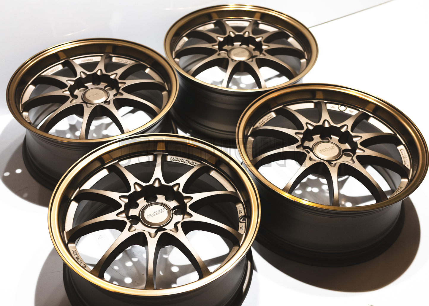 16" Bronze Rays Volk Racing CE28 Style Wheels (4x100) (4x114.3) Square Set