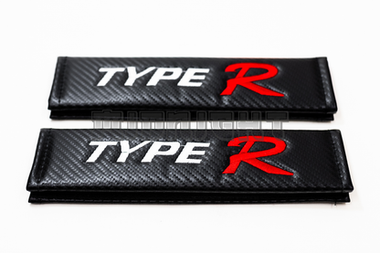 Honda Type-R Carbon Fiber Style Seat Belt Strap Covers