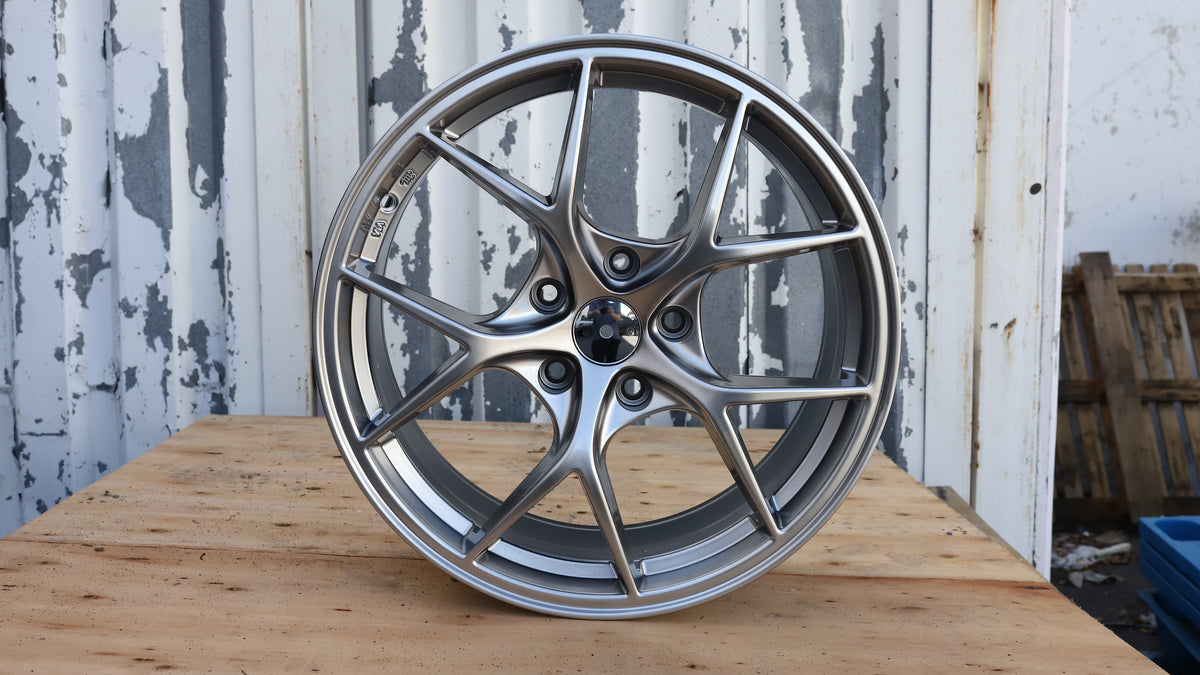 18" Hyper Black BBS Style Wheels Set of 4 18x8 +35 5x114.3