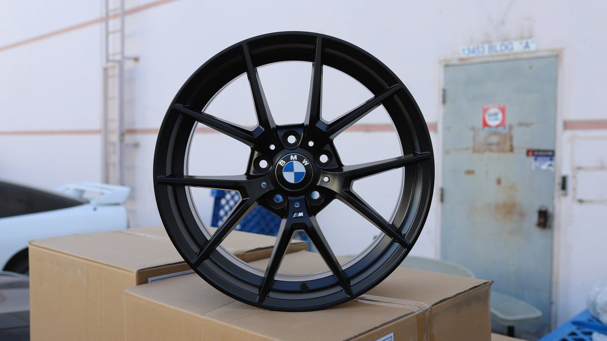 18" Matte Black BMW 763M Style Wheels Set of 4 18x8 +30 5x120
