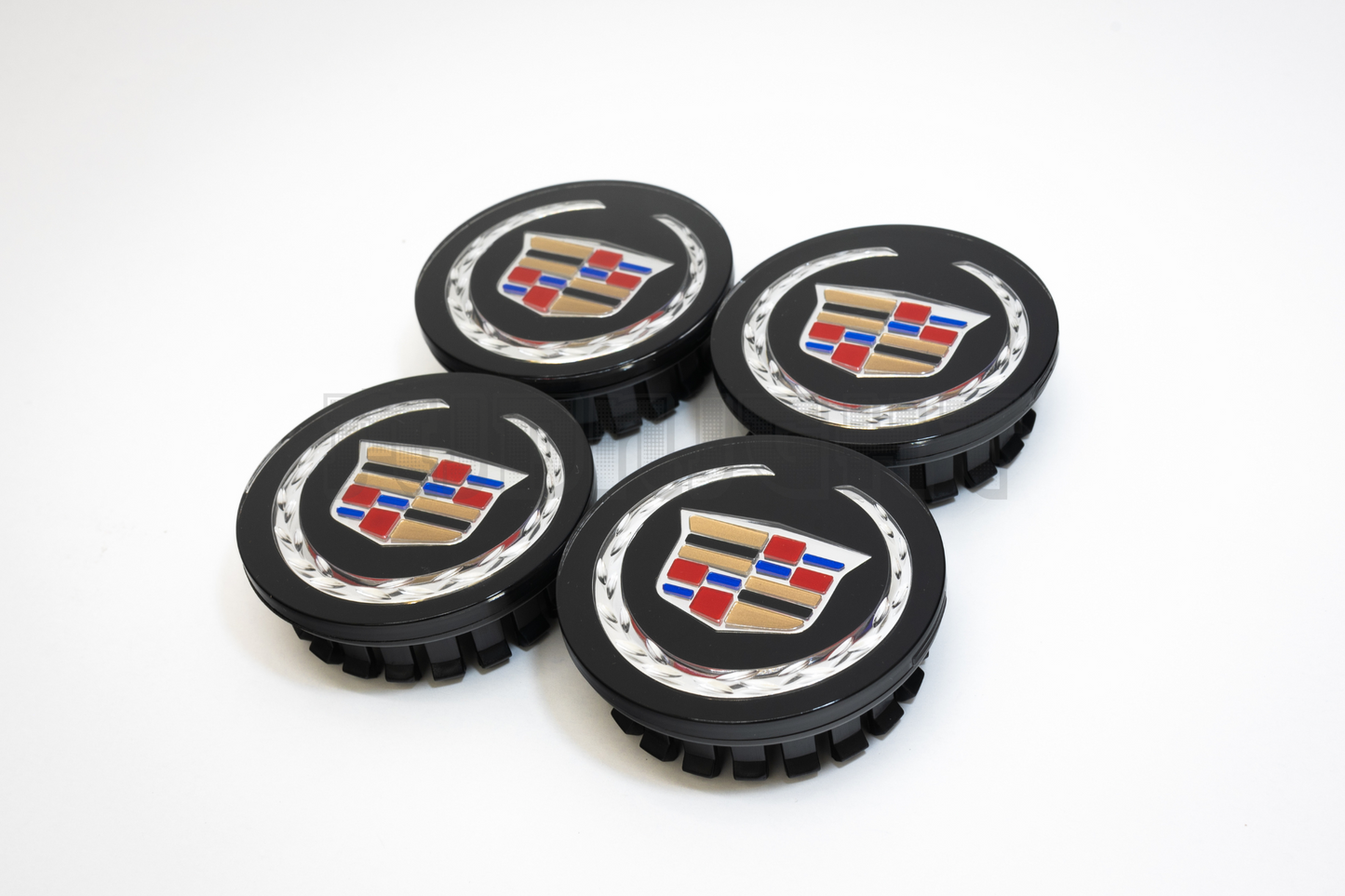 Set Of Four Cadillac Black Center Hub Caps