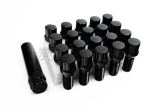 20x Black 14x1.25 Cone Seat Wheel Lug Bolts Fit Dart Compass Renegade Cherokee