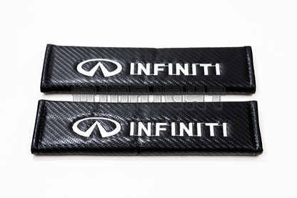 Infiniti Carbon Fiber Style Seat Belt Strap Covers