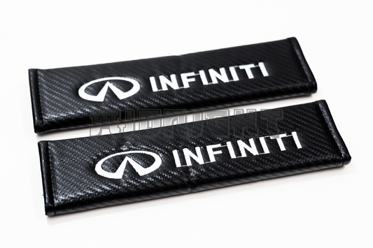 Infiniti Carbon Fiber Style Seat Belt Strap Covers