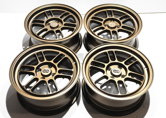15" Bronze Enkei RPF1 Style Wheels (4x100) Square Set