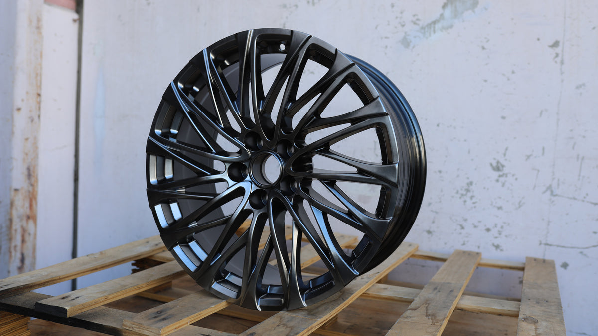 19" Hyper Black Lexus LM Style Wheels Set of 4 19x8.5 +35 5x114.3