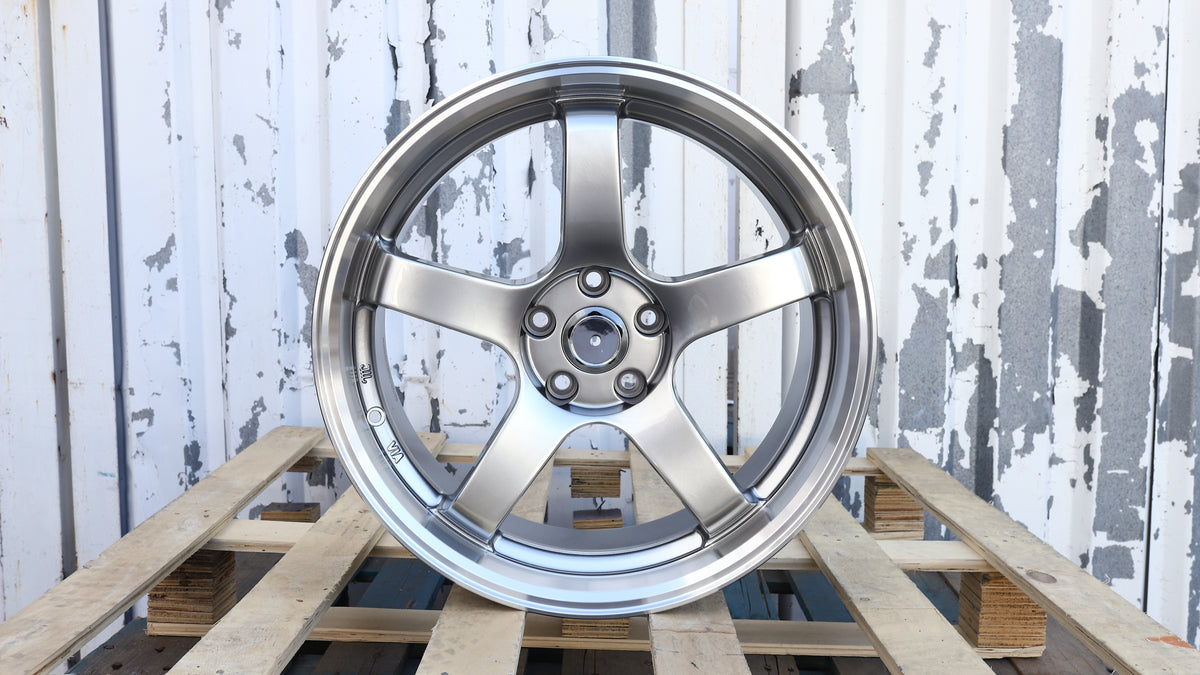 19" Hyper Black Machined Lip Advan Racing GT Style Wheels Set of 4 19x8.5 +35 5x112