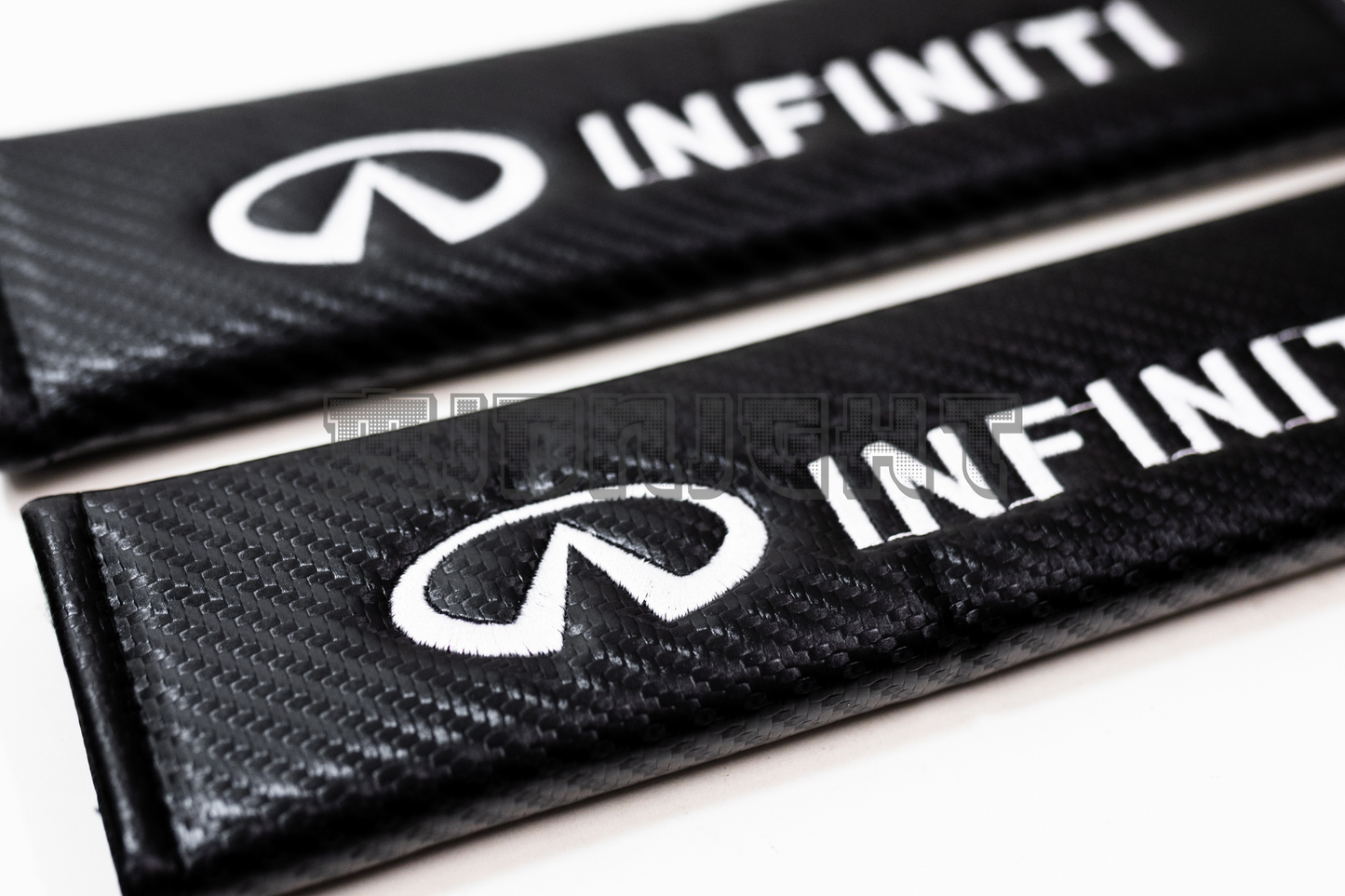 Infiniti Carbon Fiber Style Seat Belt Strap Covers