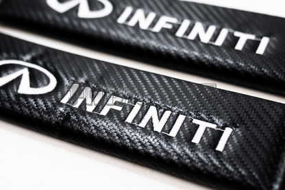 Infiniti Carbon Fiber Style Seat Belt Strap Covers