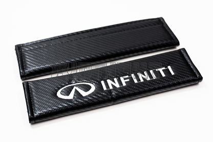 Infiniti Carbon Fiber Style Seat Belt Strap Covers