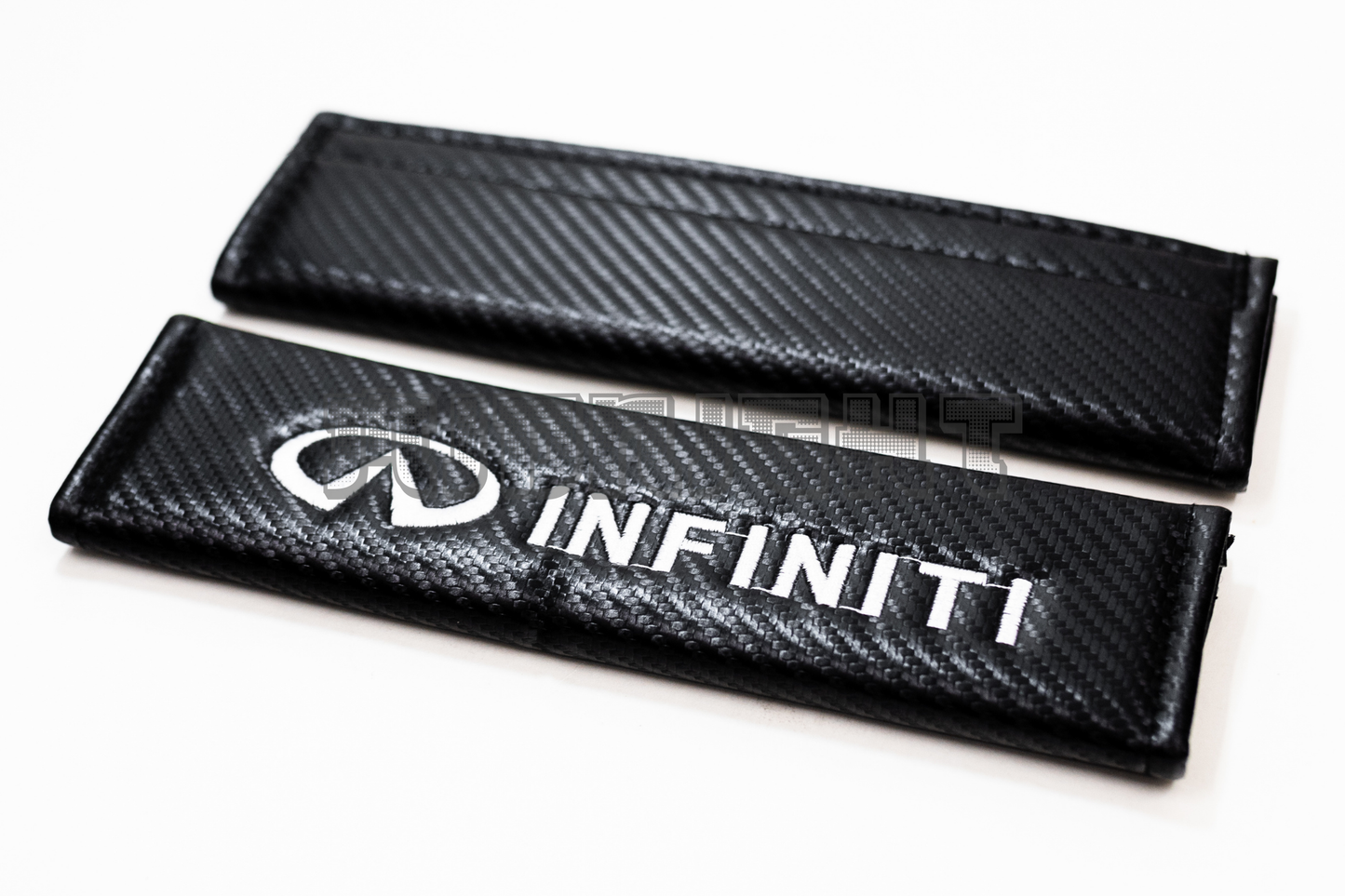 Infiniti Carbon Fiber Style Seat Belt Strap Covers