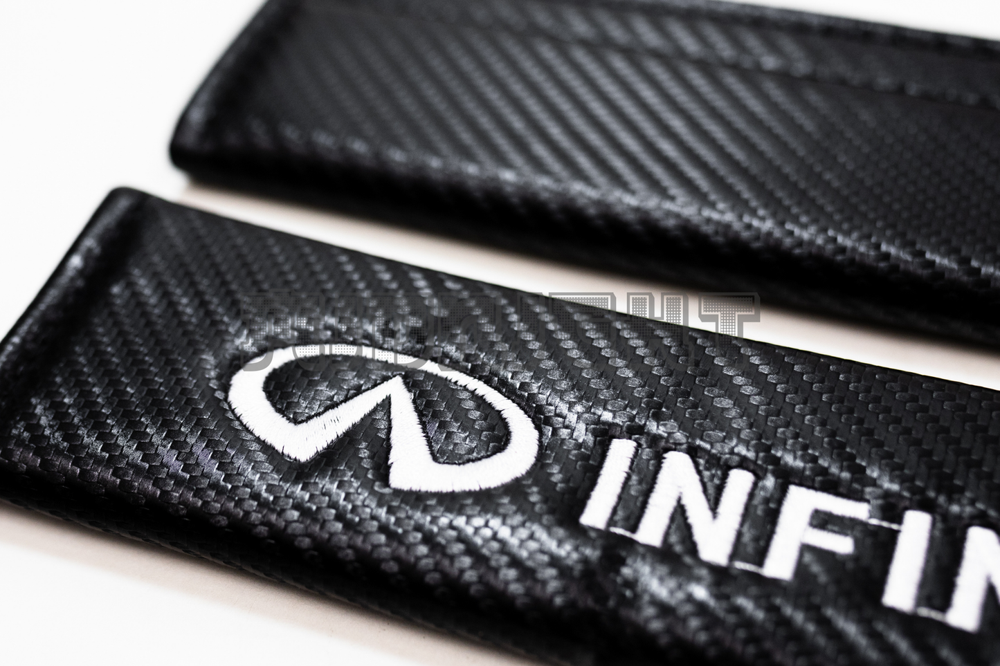 Infiniti Carbon Fiber Style Seat Belt Strap Covers