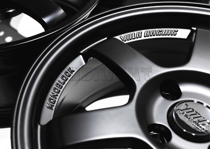 16" Matte Black Rays TE37 Style Wheels (4x100) Square Set