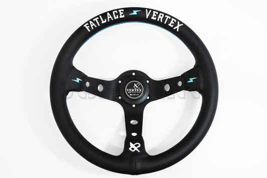 Vertex x Fatlace The Fast Life Leather Steering Wheel