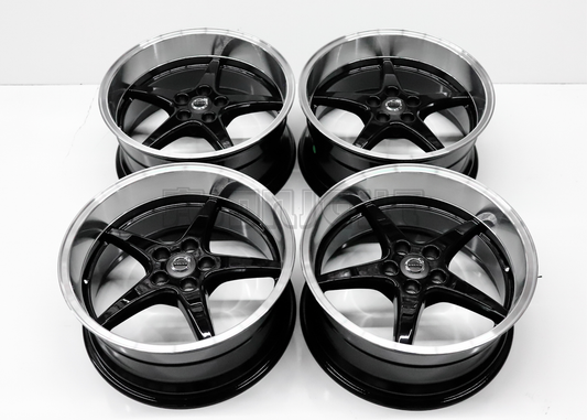 Gloss Black Machined Lip Wheels For Volvo Squared Set