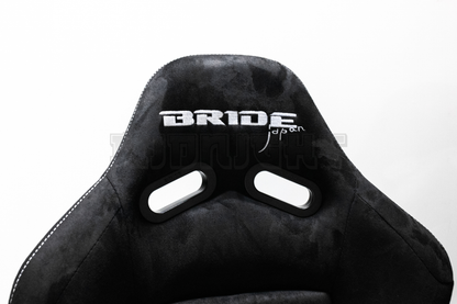 Bride Japan Seats Suede Edition with real carbon fiber back Recliner Black Seat Set.