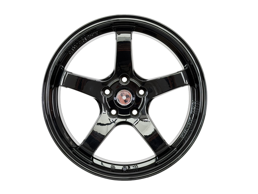 18" Black Advan Style Wheels Set of 4 18x8.5 +35 5x112